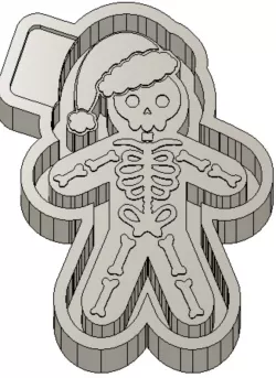 Skeleton Gingerbread Freshie Model STL
