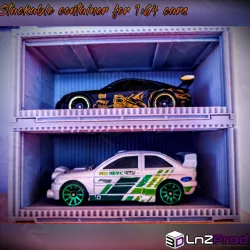 Stackable container for 1:64 cars