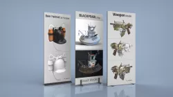 Standy lowpoly printable 3d models Set