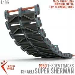 SUPER SHERMAN T-80E5 TRACKS 1950 3D-PRINT