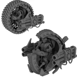 Tomb sentinel hover bike and doom wheel bike with droid riders (Sci Fi Resin Miniatures)