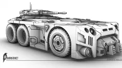 U220 Kharon APC for tabletop games, primary marines, space soldiers, armoured vehicle
