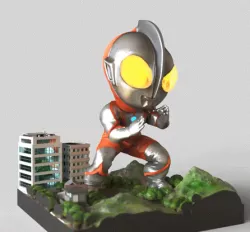 Ultraman-CHIBI VERSION -FANART- ウルトラマン-Japan tokusatsu CARICATURE -3D PRINT MODEL