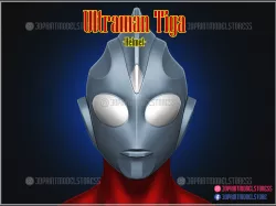 Ultraman Tiga Helmet - Cosplay Costume Halloween Mask