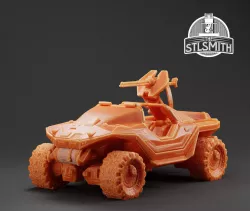 Warthog Chaingun + Troop Halo Reach Miniature STL