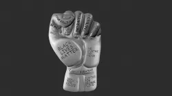 3d STL models for CNC Black Lives Matter fist with text