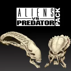 ALIEN VS PREDATOR SKULL PACK
