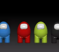 Among Us Action figure and key chain for 3d printing