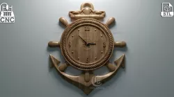 Anchor Wall Clock - 3D STL file for CNC