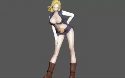 ANDROID 18 STATUE SEXY VERSION2 DRAGONBALL ANIME CHARACTER 3d print