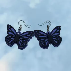 Aros Mariposa Monarca / monarch butterfly earrings