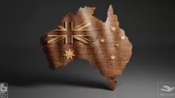 Australian Wavy Map - CNC Files For Wood, 3D STL Model