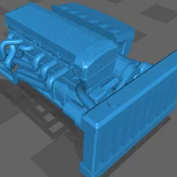 BMW ENGINE 1/64 CUSTOM HOTWHEELS