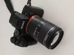 Canon lens adapter to Sony E cameras
