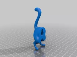 Cat Butt Key Hook with Screw Hole