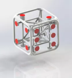 Dice skeleton 3d