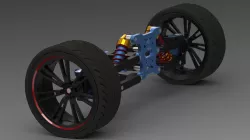 Didactic automotive suspension (assembly)