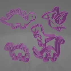 Dinosaur-shaped cookie cutter
