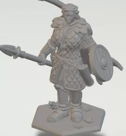 Duongens & Dragons - Miniature Human Druid/Ranger