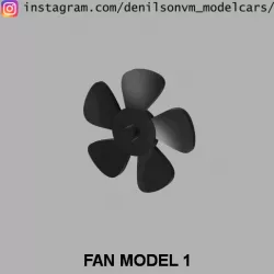 Electric Fan & Cover for Big Block Engines (Single Fan) in 1/24 1/25 scale