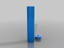 Empty simple suppressor for airsoft, 18cm long.