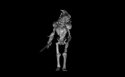 Flame skeleton - DnD tabletop Miniature