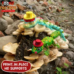Flexi Print-In-Place  Cute Gecko Articulated