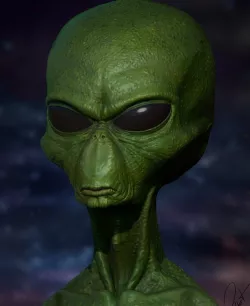 Gray Alien Head Bust