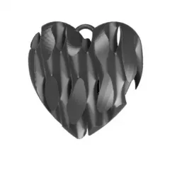 Gyroid hearth pendant - gyroid heart necklace