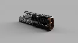 handguard 545 design red heat agressor for ak 74 e&l / lct