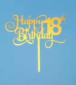Happy 18th Birthday Cake Topper