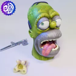 HOMERO SIMPSON ZOMBIE Hearing aid holder