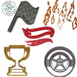 Hot Wheels Collection Set - Cookie Cutter - Fondant - Polymer Clay