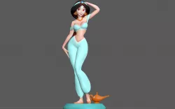 JASMINE PRINCESS SEXY STATUE ALADDIN  DISNEY ANIME CHARACTER GIRL 3d print