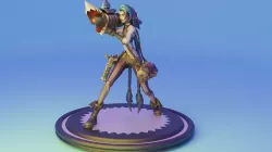 JINX ARCANE / LEAGUE OF LEGENDS MODEL - STL AND OBJ FILES FOR 3D PRINTER