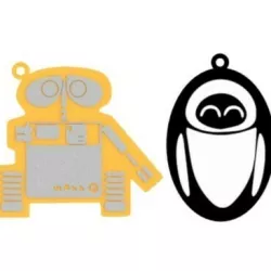 Key ring Walle and Eva