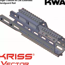 KWA KSC KRISS VECTOR GBB GBBR ANGEL CUSTOM M LOK MLOK MODULAR EXTENDED HANDGUARD RAIL TACTICAL