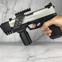 KWA KSC USP TACTICAL USP MATCH TOP RAIL UNDER MOUNT RAIL COMPENSATOR WITH GRIP