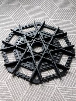 LEGO compatible 8-way train track crossing