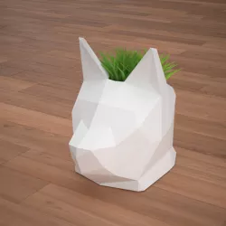 Low Poly Cat Planter