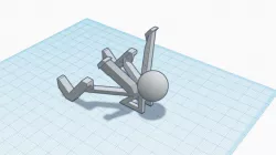 Low poly Fall human phone holder
