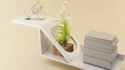 Minimalist bookcase for tiny house