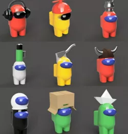 Pack of 10 AMONG US + 1 Mystery