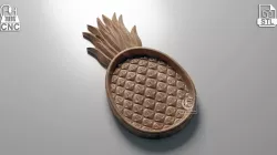 Pineapple Tray - STL model for CNC