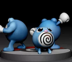 Poliwhirl Poliwag & Poliwrath EVOLUTION - FAN ART - POKÉMON FIGURINE - 3D PRINT MODELHERACROSS