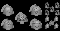 primaris agressors shoulders for deathwatch 100% fit