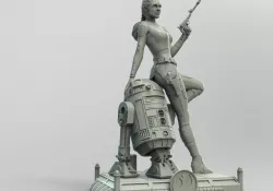 Princess Leia and R2D2