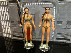 PRINCESS LEIA SLAVE OUTFIT VINTAGE CUSTOM STAR WARS ACTION FIGURE, KENNER 3.75", JABBA'S PALACE DANCER, CUSTOM 1/18 FIGURE