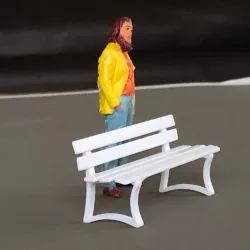 Public bench for Slot Racing 1/32 scale model / diorama Aromur