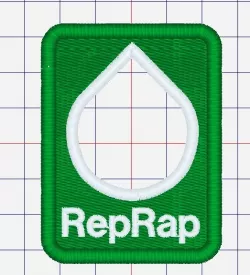 RepRap logo embroidery file patch